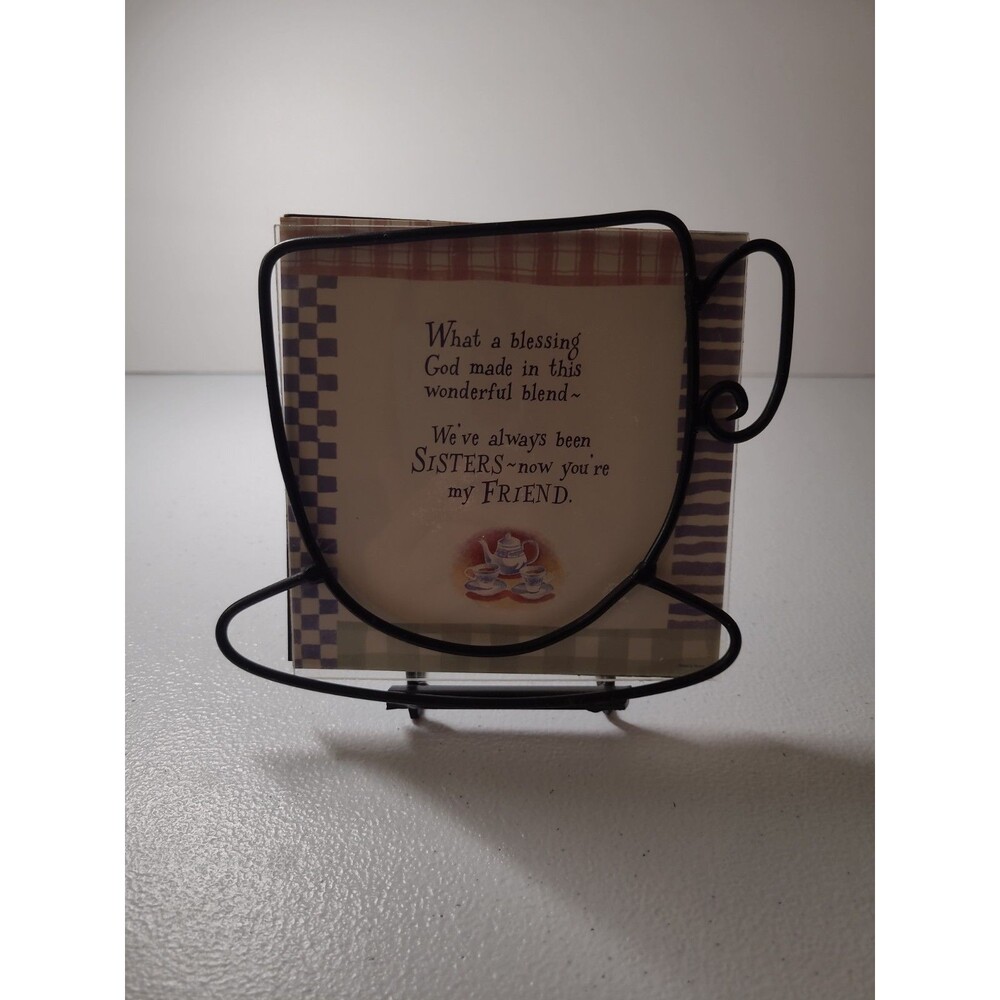 Sister Plaque With Coffe Mug Shaped Metal Holder